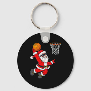 Porte-clés Noël Père Noël Dunking Un Basket Garçons Ki