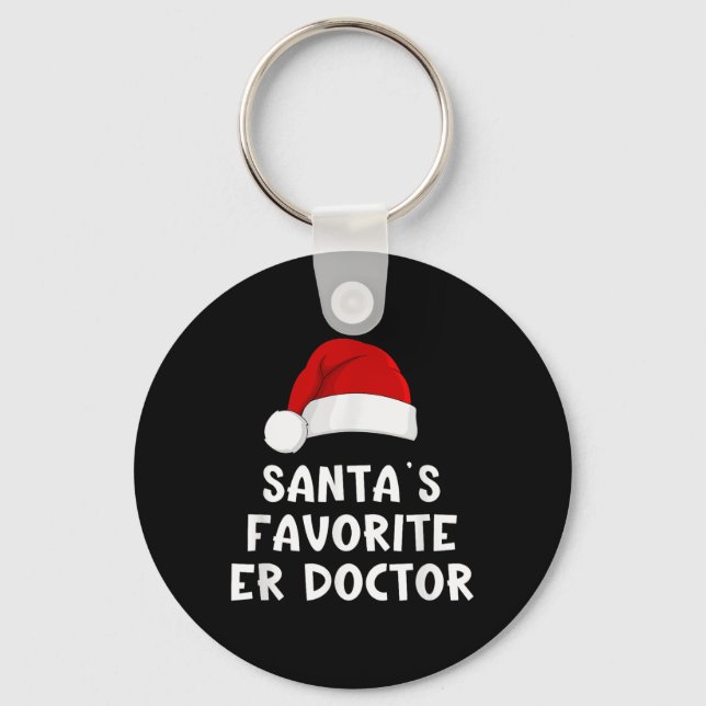 Porte-clés Noël Père Noël Favori Er Doctor Funny Xmas Pa (Recto)