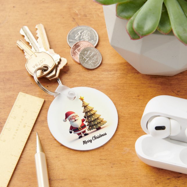 Porte-clés Noël Père Noël mignon (Bureau)