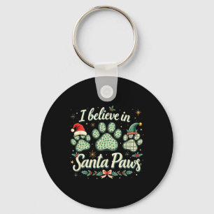Porte-clés Noël Père Noël Paw Men Femme Enfant Tee