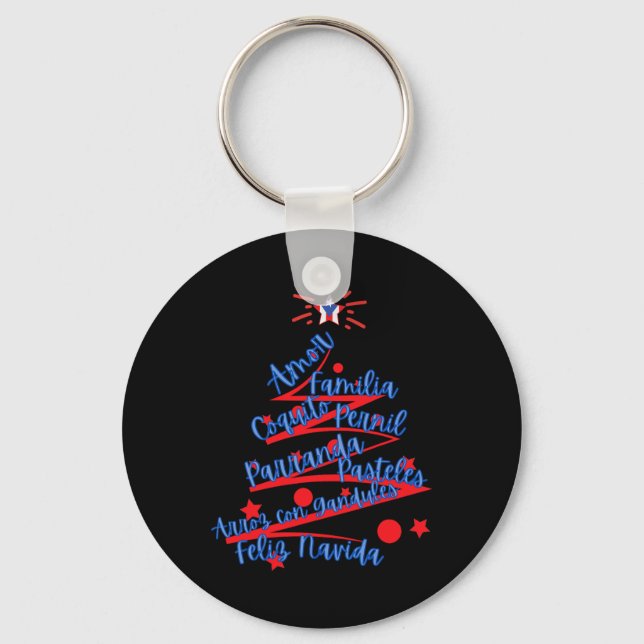 Porte-clés Noël portoricain Feliz Navidad  (Recto)