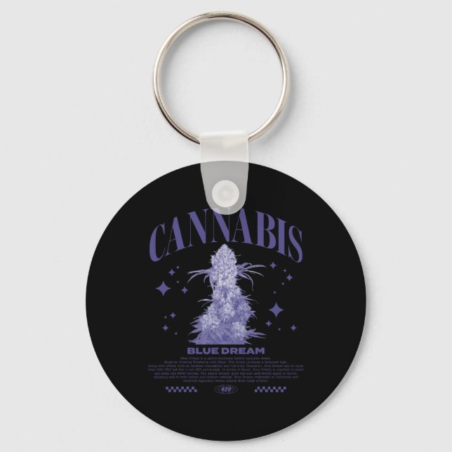 Porte-clés Noël Sativa Hybride Souche Blue Dream  (Recto)