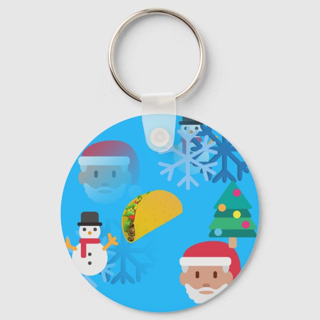 Porte-clés noël taco emoji (Recto)