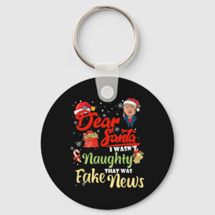 Porte-clés Noël Trump Cher Père Noël Faux News Drôle Noël Moi