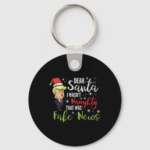 Porte-clés Noël Trump Cher Père Noël Faux News Drôle Noël Moi