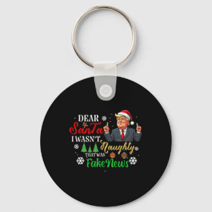 Porte-clés Noël Trump Cher Père Noël Faux News Drôle Noël Moi