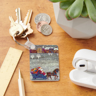Porte-clés Noël Vintage, Cheval du Père Noël