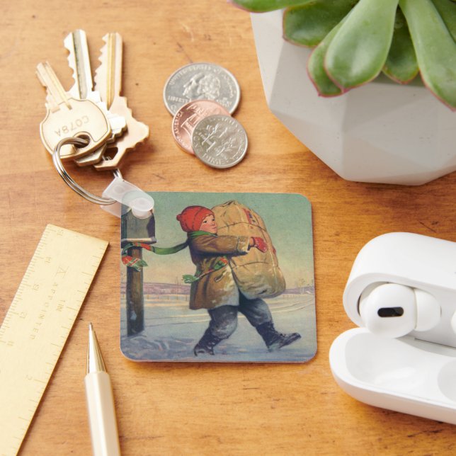 Porte-clés Noël Vintage, Enfant avec grand forfait (Bureau)