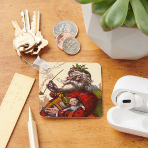 Porte-clés Noël Vintage, Jouets de tuyaux du Père Noël victor