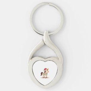Porte-clés Noël Vintage Licorne Dabbing Santa Drôle Holi