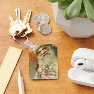 Porte-clés Noël Vintage, Portrait victorien du Père Noël