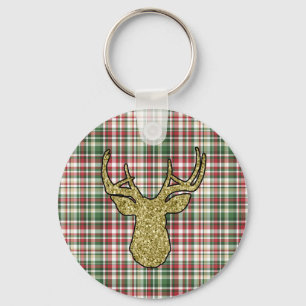 Porte-clés Noël XMAS Plaid Tartan Porte - clé Zipper Pull