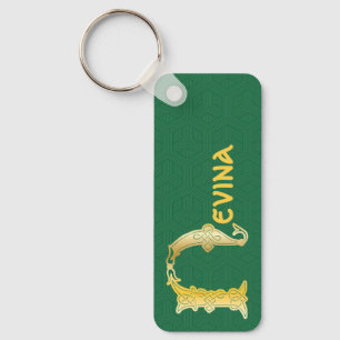 Porte-clés Noeud Celtique rectangulaire Capital décoratif N