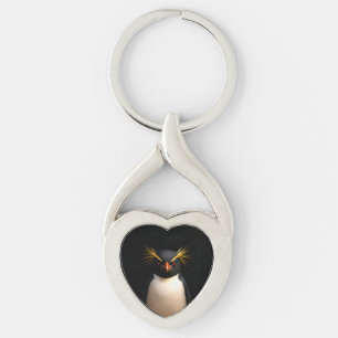 Porte-clés noir 4 Luxe avec Manchot de Hoppe