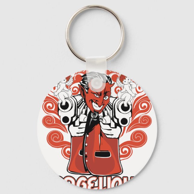 Porte-clés noir angélique (Recto)