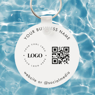 Porte-clés Noir blanc Ajouter un logo d'entreprise personnali