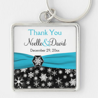 Porte-clés Noir, blanc, Porte - clé de Merci Aqua Snowflake