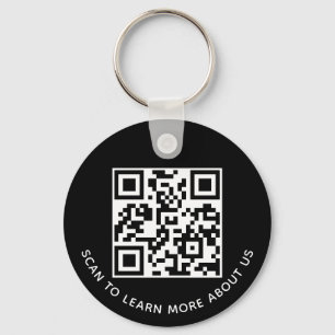 Porte-clés Noir Code QR Porte - clé Logo personnalisé Alumini