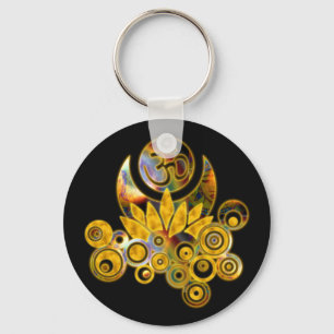 Porte-clés Noir de l'OM Lotus  