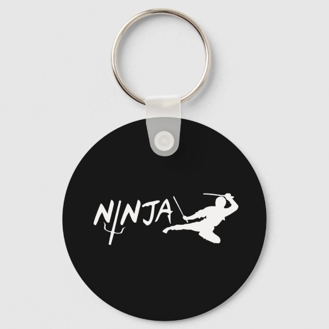 Porte-clés Noir de Ninja (Recto)