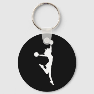 Porte-clés Noir de porte - clé de silhouette de l'acclamatio
