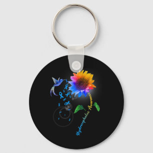 Porte-clés Noir de tournesol bleu