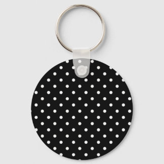 Porte-clés Noir et blanc à pois
