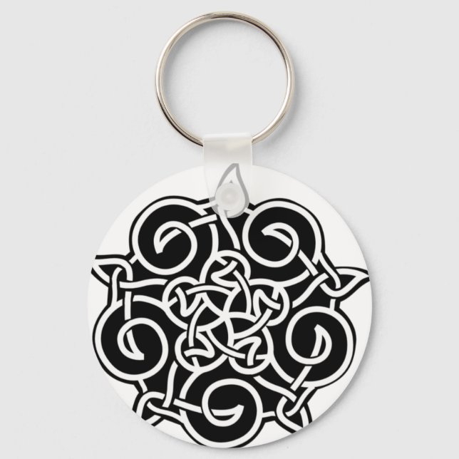 Porte-clés Noir Et Blanc Celtique (Recto)