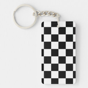 Porte-clés Noir et blanc Checkered