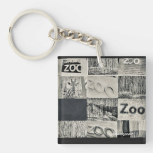 Porte-clés noir et blanc JackHoganArt