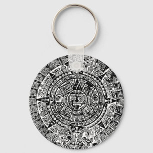 Porte-clés Noir maya de calendrier