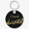 Noir note de musique or nom monogramme