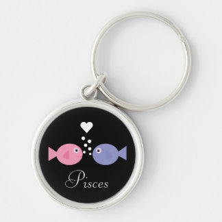 Porte-clés Noir personnalisable de bande dessinée de Poissons