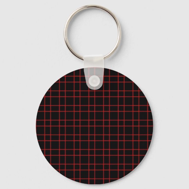 Porte-clés Noir rouge Plaid (Recto)