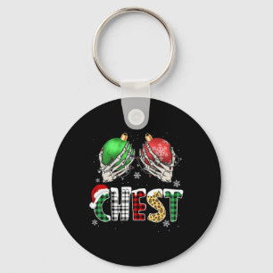 Porte-clés Noix de Noël Noix de châtaignes marron Noël Couple