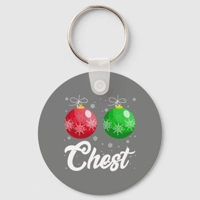 Porte-clés Noix de poitrine Noël Correspondances Couple châta (Recto)