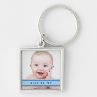 Porte-clés Nom bleu Baby Modèle photo Porte - clé