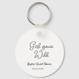 Porte-clés Nom date de la fête de mariage Girl gone wild simp