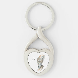 Porte-clés Nom de coutume d'art de nature d'oiseau de hibou