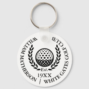 Porte-clés Nom de golf personnalisé classique