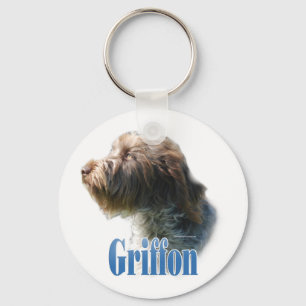 Porte-clés Nom de griffon de pointage à poils durs