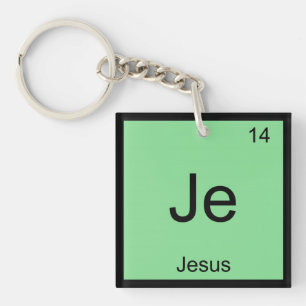 Porte-clés Nom de Jésus Élément Chimique Tableau Périodique