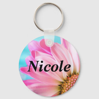 Porte-clés Nom de la fleur rose Porte - clé - Nicole