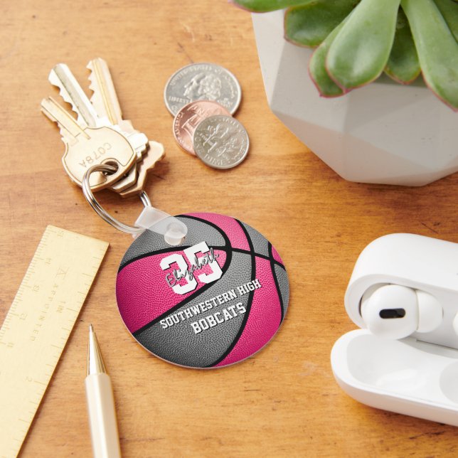 Porte-clés nom de l'équipe de basket-ball sportif de la fille (Bureau)