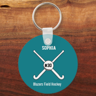 Porte-clés Nom de l'équipe de hockey sur gazon personnalisé N