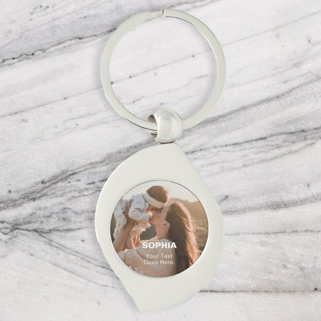 Porte-clés Nom de maman Photo Simple (Créateur téléchargé)