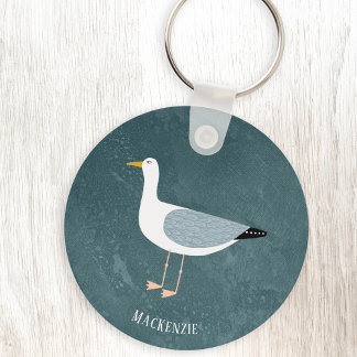 Porte-clés Nom de mouette mignonne