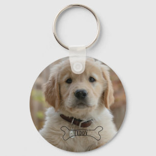 PORTE-CLÉS NOM DE PHOTO DE CHIOT CHIEN OS MEILLEUR CHIEN MAMA