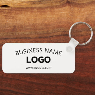 Porte-clés Nom d'entreprise modifiable, site Web et logo télé