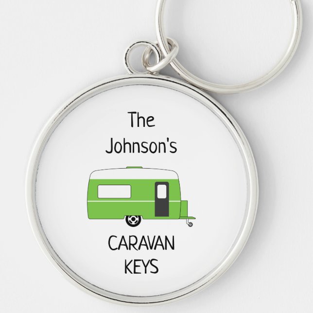 Porte-clés Nom des clés Caravan personnalisées (Devant)